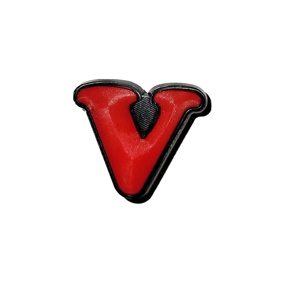 The Letter "V" Jibbitz Charm - Picture 1 of 1